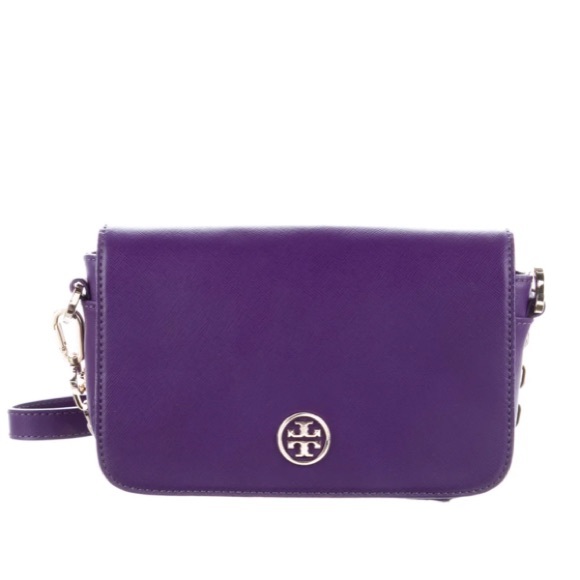 Tory Burch Handbags - Tory Burch flap crossbody bag purple leather